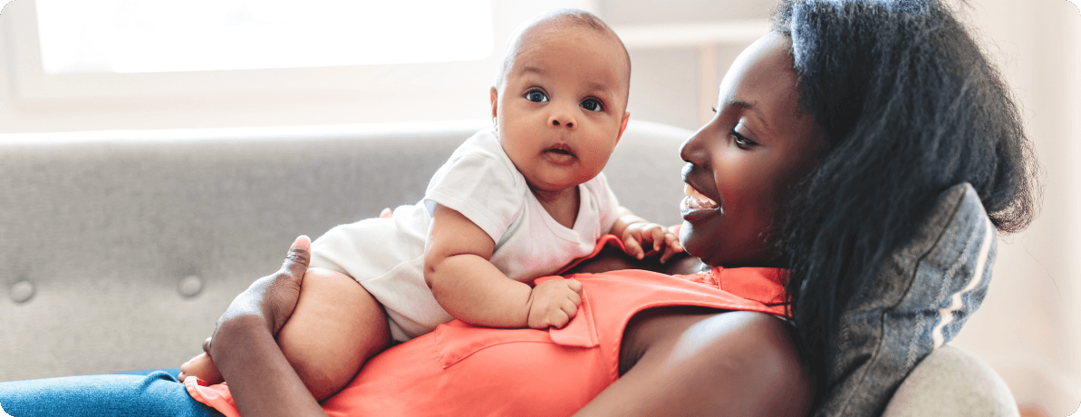 Mother holding a baby